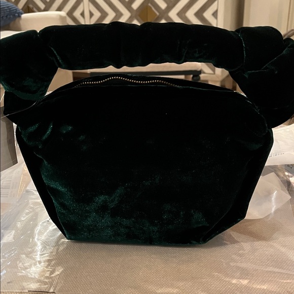 J. Crew Old Forest Velvet Double-Knot Handbag/NWT - Picture 2 of 11
